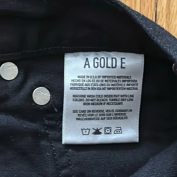 Agolde sz 27 jeans black intentional distressed knees great pre owned condition - Picture 7 of 8